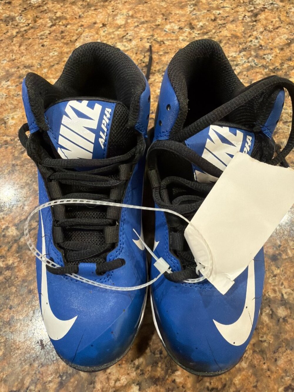Nike Alpha Football Cleats Youth 1Y Blue New with Tags